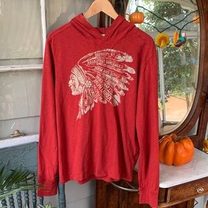 VTG Denim & Supply Ralph Lauren Red Graphic Native American Chief Longsleeve